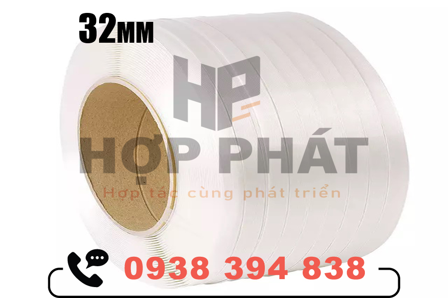 Dây đai polyester composite 32mm - Vật Liệu Đóng Gói Hợp Phát - Công Ty TNHH Hỗ Trợ Hợp Phát